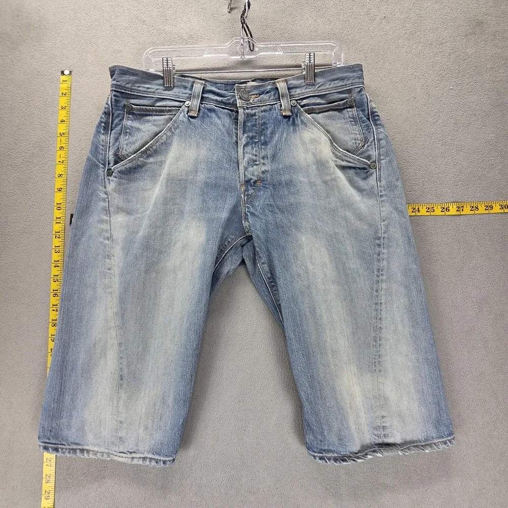 Vintage Levis Engineered Shorts Mens 34 Blue Cinch Back 10th Anniversary Twisted